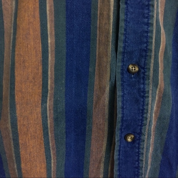 LEE Shirt Shacket Button Down Denim Stripe Long Sleeve Retro Cabincore Small - Picture 7 of 8